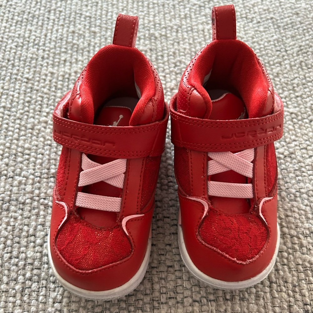 Baby Jordan Flight 45 TXT Red & Pink Toddler Shoe